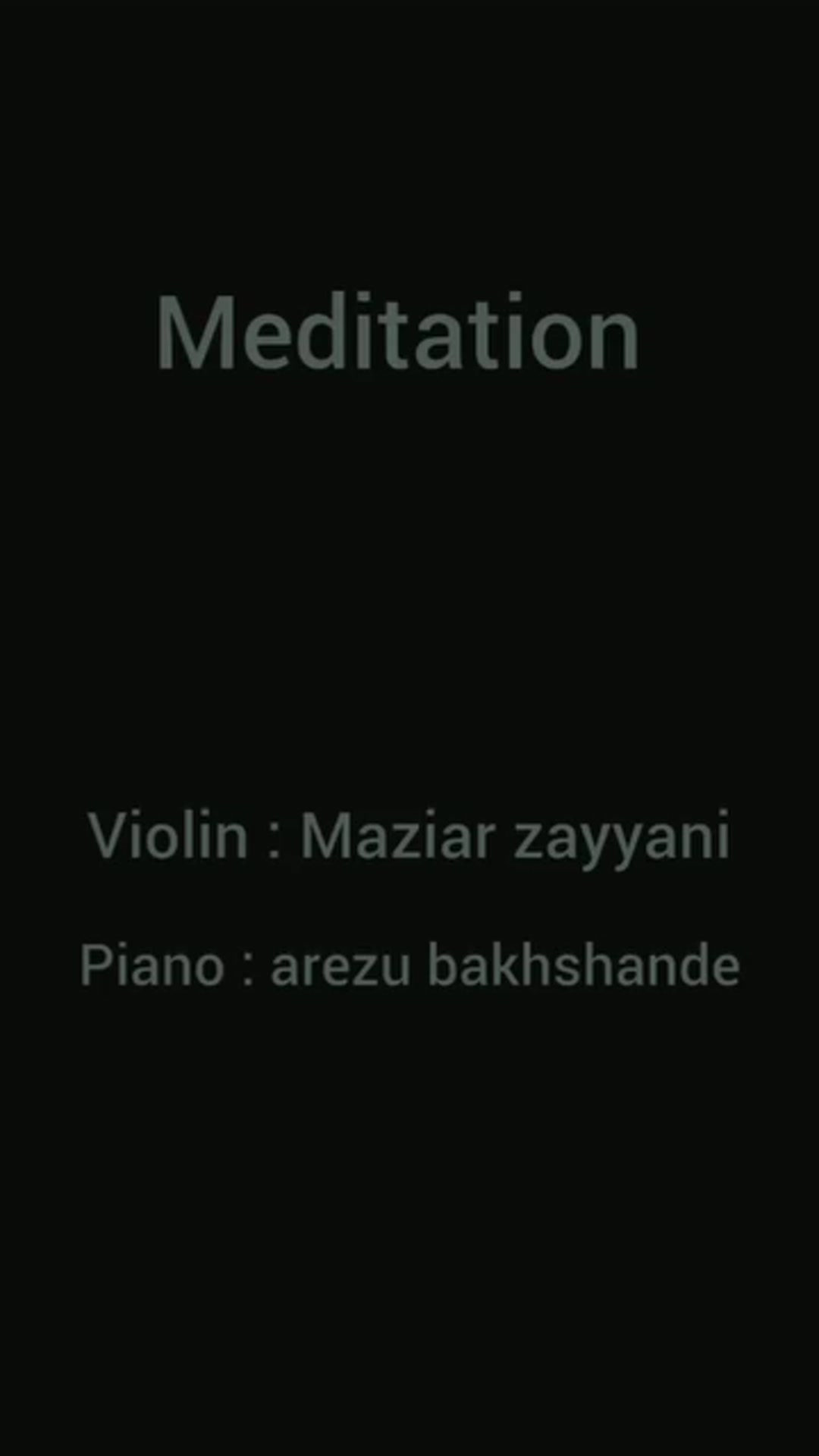 اجرای اهنگ زیبای meditationبا پیانو استاد آرزو بخشنده