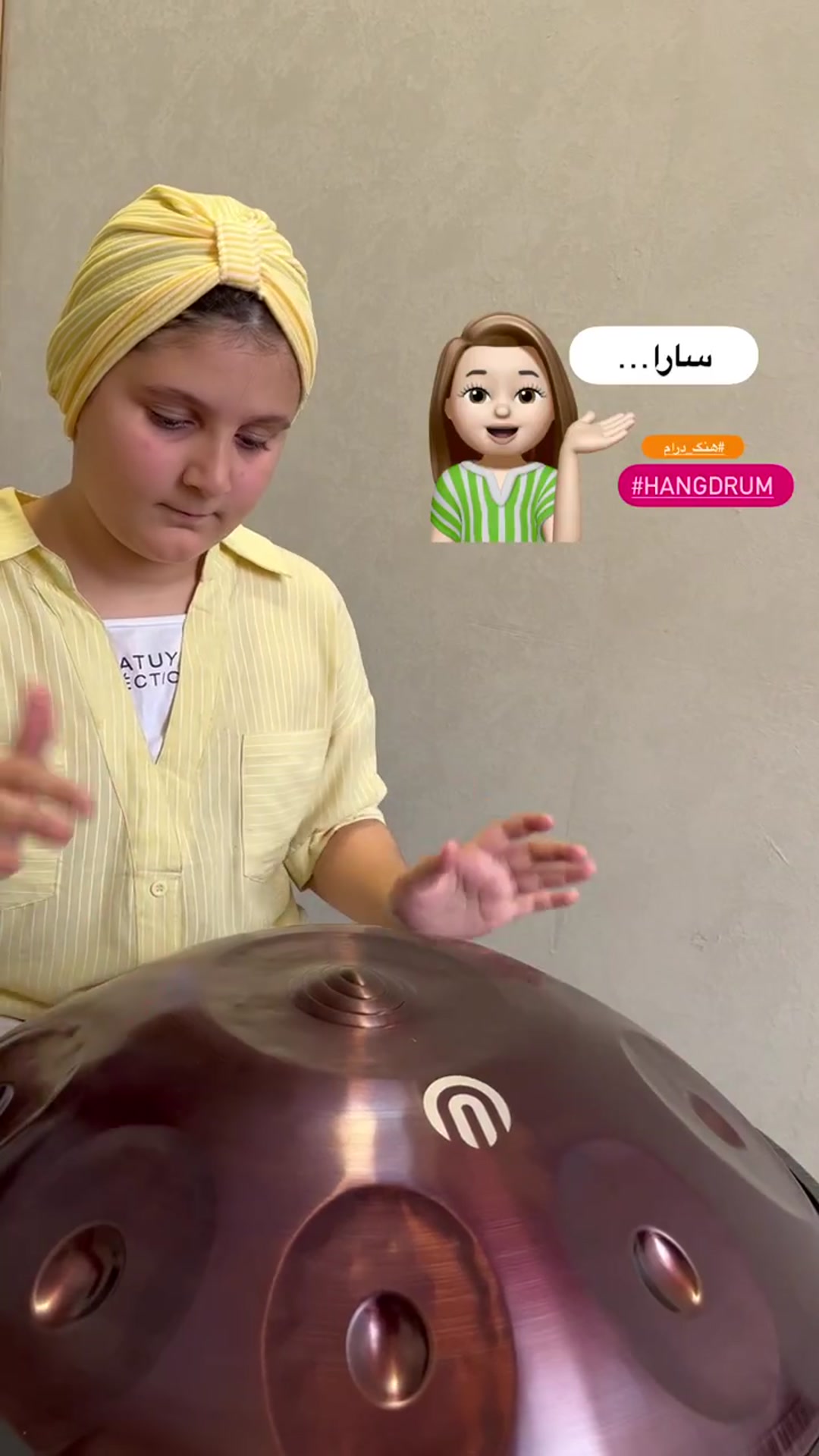 student handpan with niyayesh mahdavi teacher